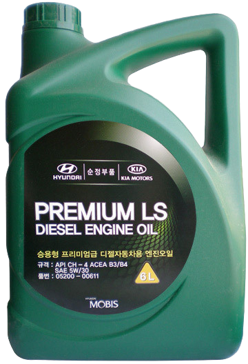 Моторное масло Hyundai/Kia Premium LS Diesel 5W-30, 6л